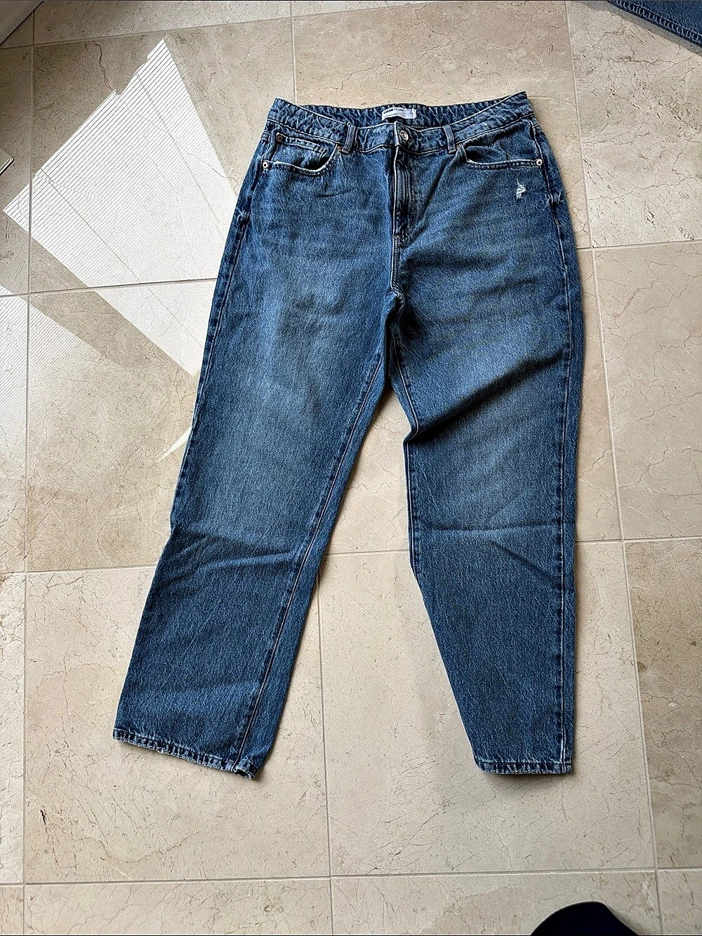 Garage Slouchy Jean Straight Leg Jeans Blue Waist 31